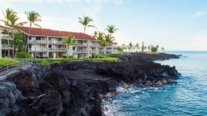 The Keauhou Kona Surf and Racquet Club has tennis courts, a pool and beautifully landscaped walking paths along the shore.
