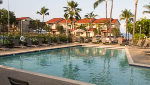 The pool is open to guests of the resort and is just a short walk from the condo.