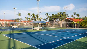 The resort features three tennis courts for guest use.